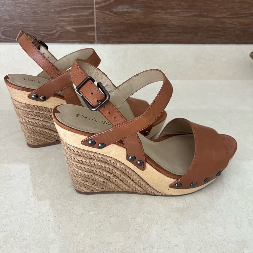 Via Spiga platform wedge sandals